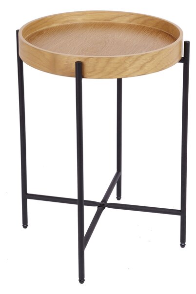 Přírodní dubový odkládací stolek Future, 43 cm