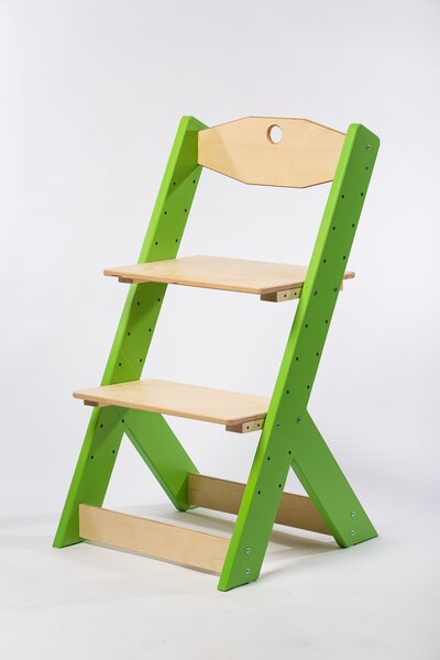 Lucas Wood Style rostoucí židle OMEGA II zelená/přírodní