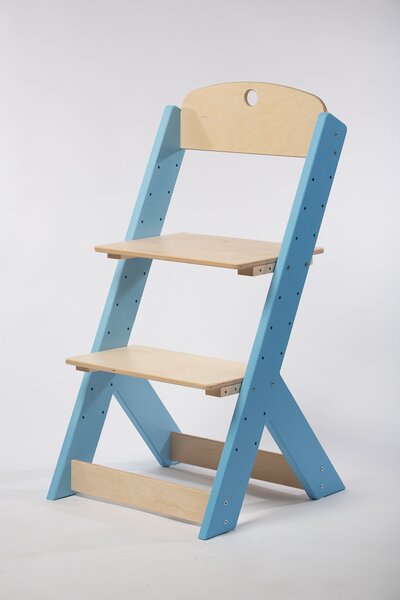 Lucas Wood Style rostoucí židle OMEGA modrá/přírodní