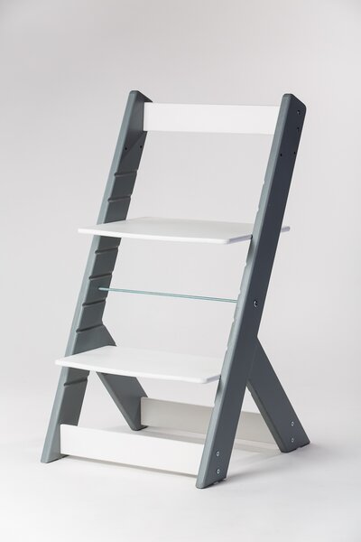 Lucas Wood Style rostoucí židle OMEGA I - PRIME šedá/bílá