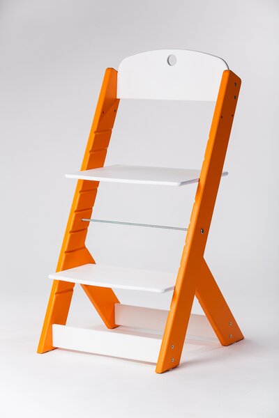 Lucas Wood Style rostoucí židle OMEGA III - PRIME oranžová/bílá