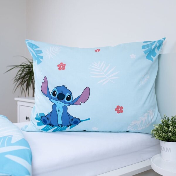 Modré bavlněné dětské povlečení na jednolůžko 140x200 cm Lilo and Stitch "Blue" – Jerry Fabrics