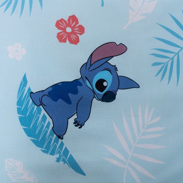 Modré bavlněné dětské povlečení na jednolůžko 140x200 cm Lilo and Stitch "Blue" – Jerry Fabrics