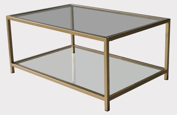 Damzaan Zlatý skleněný konferenční stolek Trosa