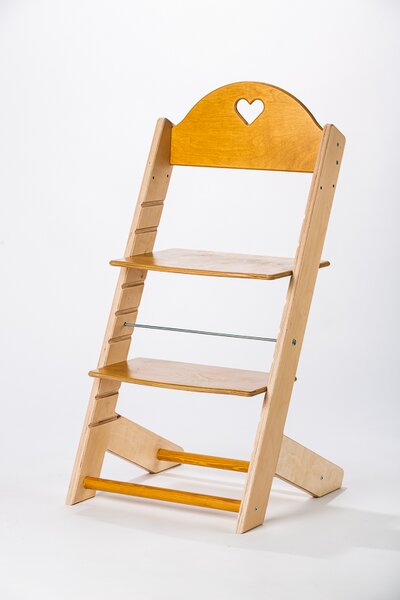 Lucas Wood Style rostoucí židle MIXLE - přírodní/buk rostoucí židle MIXLE: Srdíčko