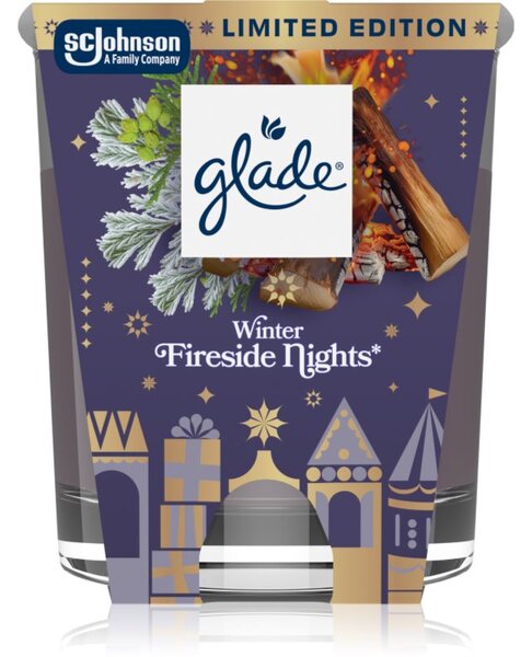 GLADE Winter Fireside Nights vonná svíčka 112 g