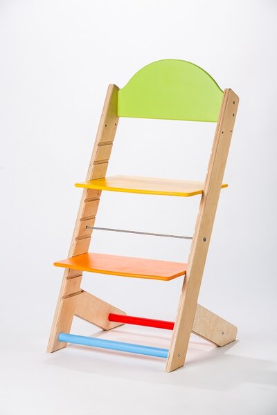 Lucas Wood Style rostoucí židle MIXLE - přírodní/barevný mix rostoucí židle MIXLE: bez motivu