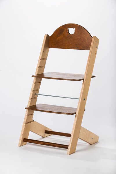 Lucas Wood Style rostoucí židle MIXLE - přírodní/ořech rostoucí židle MIXLE: Medvídek