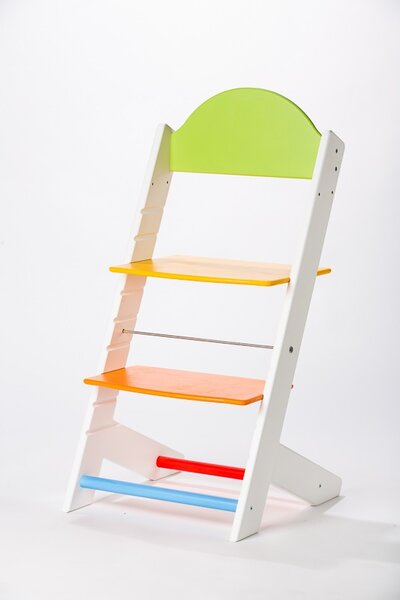 Lucas Wood Style rostoucí židle MIXLE - bílá/barevný mix rostoucí židle MIXLE: bez motivu