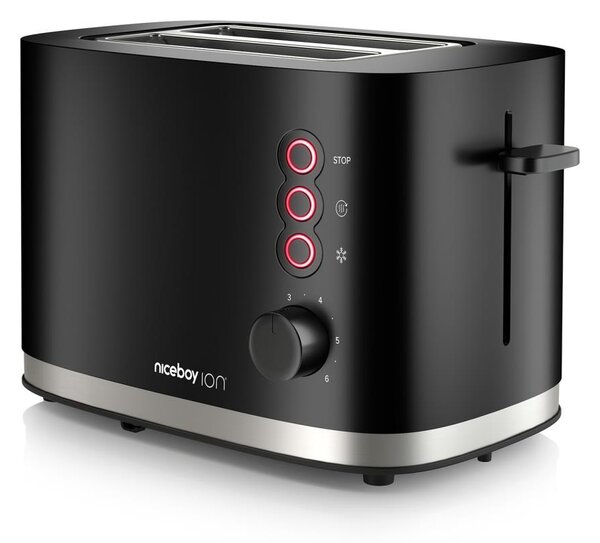 Niceboy ION Cruncher C3 - Topinkovač s dvěma otvory a rozpékačem 870W/230V černá
