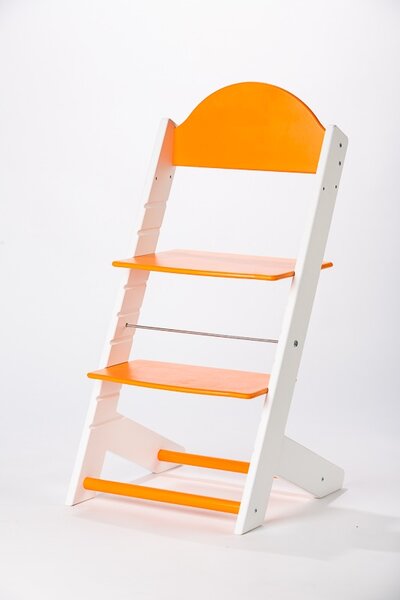 Lucas Wood Style rostoucí židle MIXLE - bílá/oranžová rostoucí židle MIXLE: bez motivu