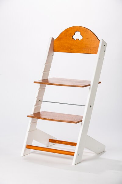 Lucas Wood Style rostoucí židle MIXLE - bílá/mahagon rostoucí židle MIXLE: Autíčko