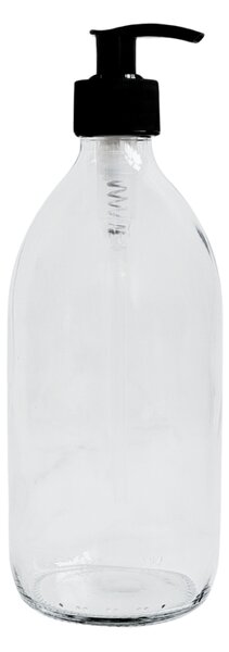 Dávkovač mýdla STELLA 540 ml s černým vroubkovaným dávkovačem
