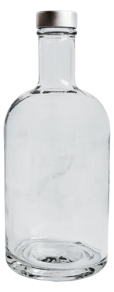Skleněná láhev na olej 500 ml se stříbrným uzávěrem APOLO