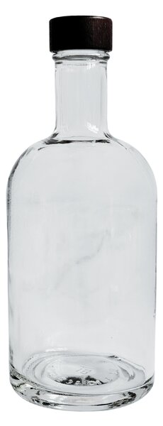 Skleněná láhev na olej 500 ml s uzávěrem tmavé dřevo APOLO