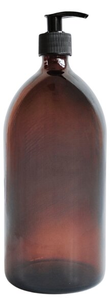 Dávkovač mýdla MONA 1 000 ml s černým vroubkovaným dávkovačem