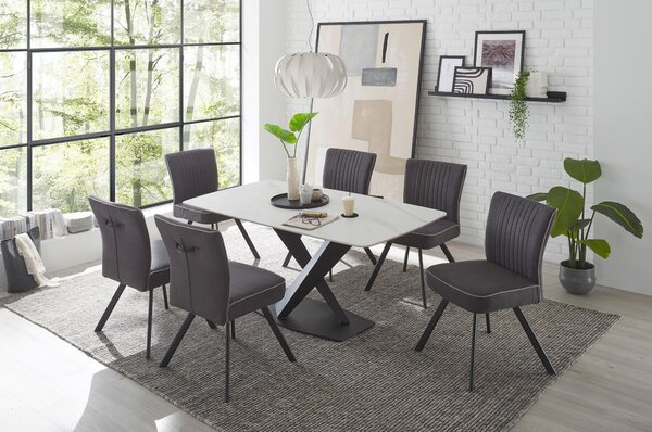 JÍDELNÍ STŮL, černá, bílá, 180/90/75 cm P & B - Jídelní stoly, Online Only