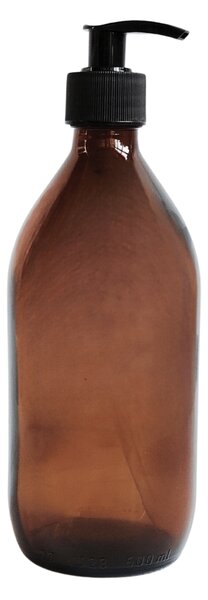 Dávkovač mýdla MONA 500 ml s černým vroubkovaným dávkovačem