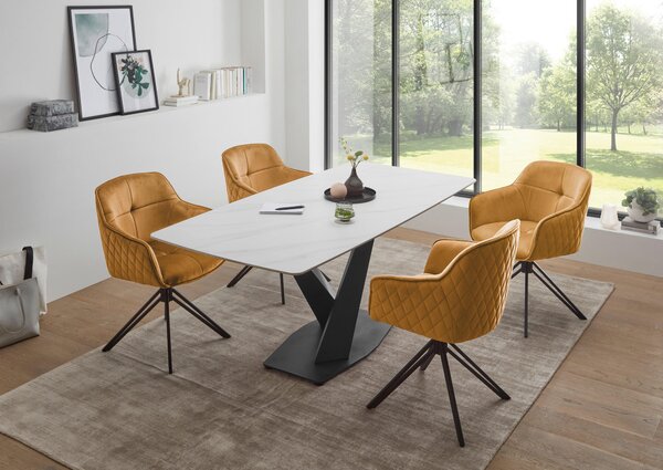 JÍDELNÍ STŮL, černá, bílá, 180/90/75 cm P & B - Jídelní stoly, Online Only