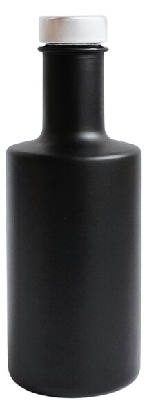 Skleněná láhev na olej 200 ml černá matná se stříbrným uzávěrem VILO
