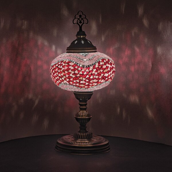 Krásy Orientu Orientální skleněná mozaiková lampa Kalbi - stolní