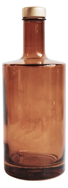 Skleněná láhev na olej 500 ml hnědá se zlatým uzávěrem VILO