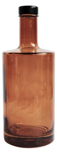Skleněná láhev na olej 500 ml hnědá s černým uzávěrem VILO