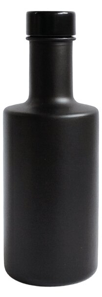 Skleněná láhev na olej 200 ml černá matná s černým uzávěrem VILO