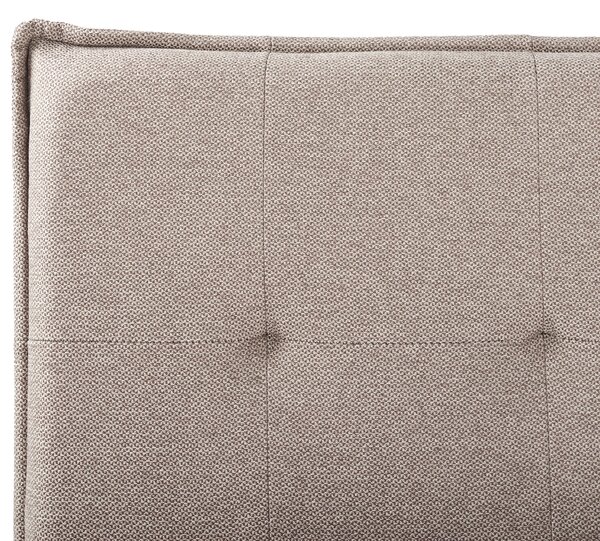 Postel Umělý len LESTRE 160 x 200 cm Taupe