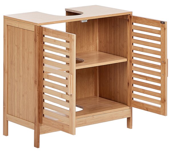 Skříňka pod umyvadlo MISSOULA Bambus 60 cm Světle hnědá
