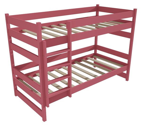 Vomaks Patrová postel PP 014 Rozměr: 80 x 180 cm, Prostor mezi lůžky: 80 cm, Povrchová úprava: netransparentní barva růžová