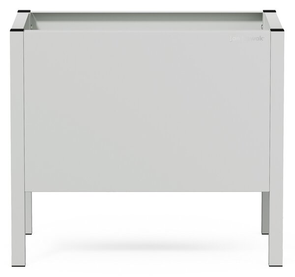 Malý šedý kovový obal na květináč: DAISY 400 x 350 x 250 mm