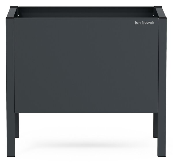 Malý antracitový kovový obal na květináč: DAISY 400 x 350 x 250 mm