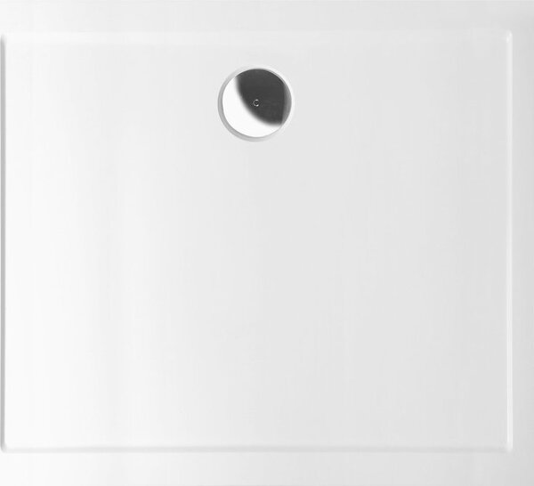 Polysan KARIA retro sprchová vanička z litého mramoru, obdélník 80x70cm, bílá 11091