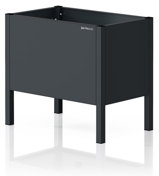 Malý antracitový kovový obal na květináč: DAISY 400 x 350 x 250 mm