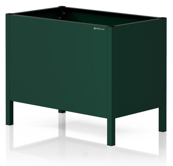 Velký kovový obal na květináč v lahvově zelené barvě: DAISY 500 x 400 x 300 mm