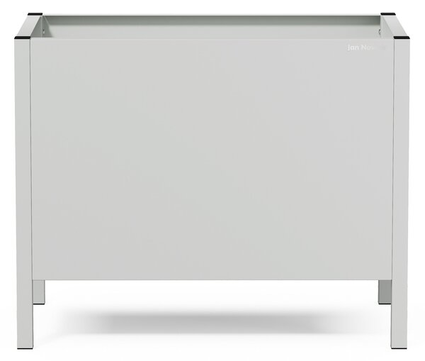 Velký šedý kovový obal na květináč: DAISY 500 x 400 x 300 mm