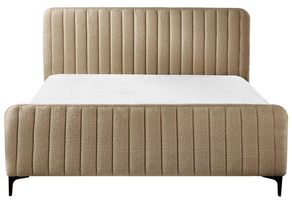 Postel Buklé LUNAN 160 x 200 cm Taupe