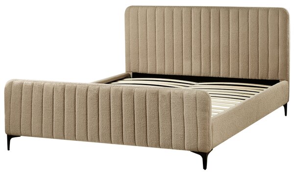 Postel Buklé LUNAN 160 x 200 cm Taupe