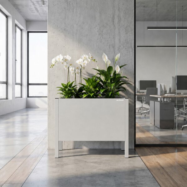 Velký šedý kovový obal na květináč: DAISY 500 x 400 x 300 mm