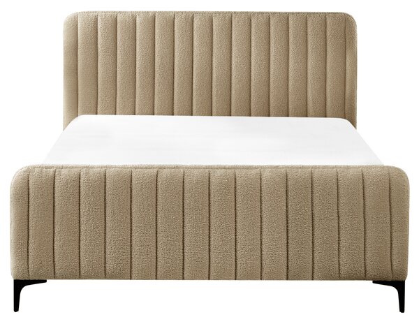 Postel Buklé LUNAN 140 x 200 cm Taupe