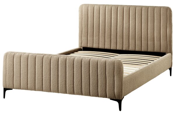 Postel Buklé LUNAN 140 x 200 cm Taupe