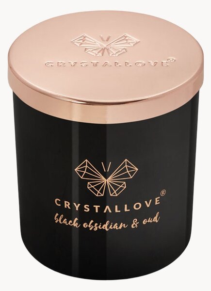 Sójová svíčka z černého obsidiánu (Oud Crystallove)