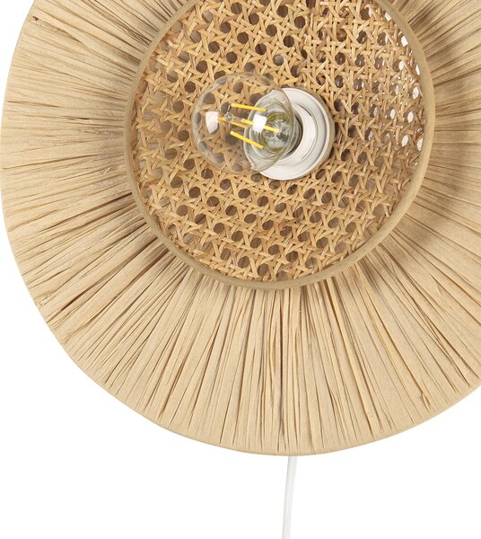 Nástěnná lampa YAAPI Přírodní Papír
