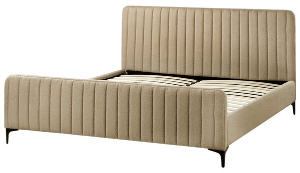 Postel Buklé LUNAN 180 x 200 cm Taupe