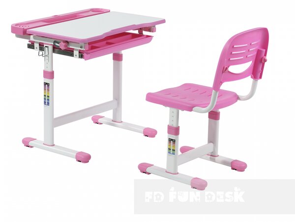 Rostoucí stůl CANTARE se židlí Barva: Ružová