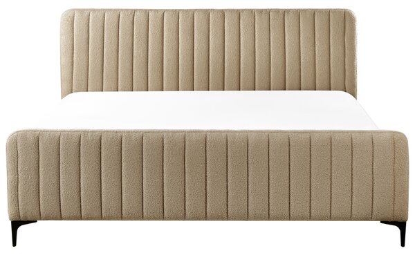 Postel Buklé LUNAN 180 x 200 cm Taupe
