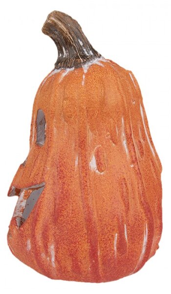Oranžová keramická rozesmátá dýně na Halloween Jack II – 11x10x18 cm