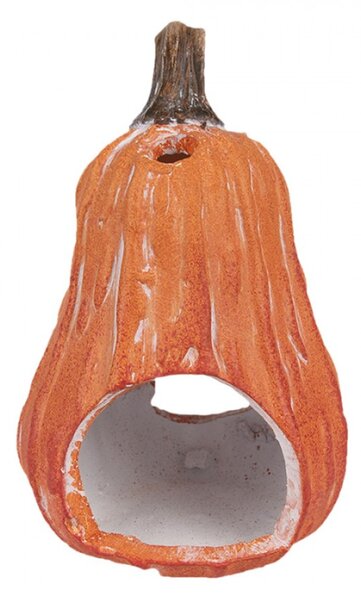 Oranžová keramická rozesmátá dýně na Halloween Jack II – 11x10x18 cm