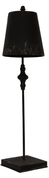 Černá stolní lampa s odřením Nikolaas – 20x75 cm